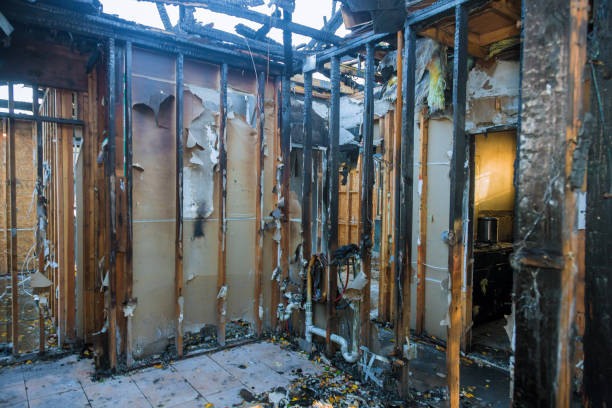 Professional Emergency Fire Cleanup technician working in Laurinburg, NC